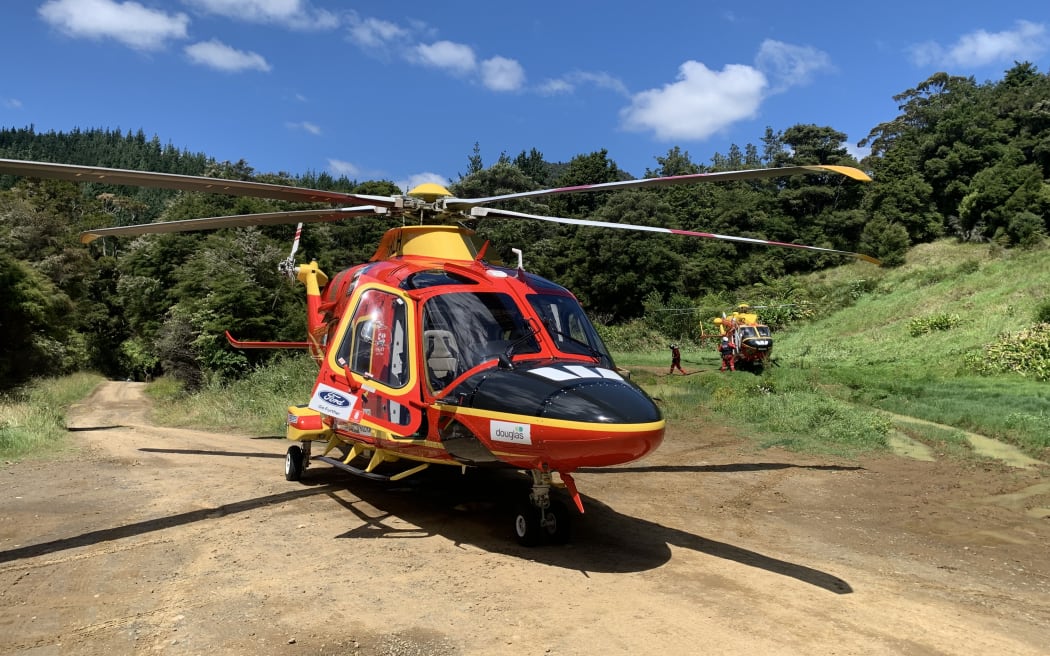Crew are transporting a patient to Auckland City Hospital from the Coromandel following a shooting incident this afternoon.