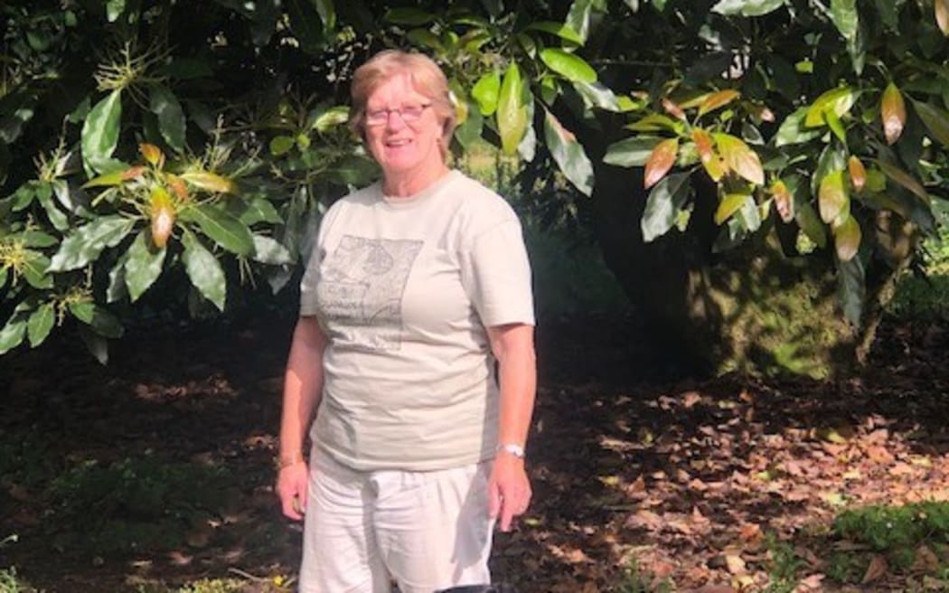 Kathy Woods at her family avocado orchard in Maungakaramea southwest of Whangārei.
