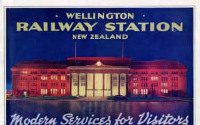 The cover of the souvenir booklet for the opening of Wellington Railway Station