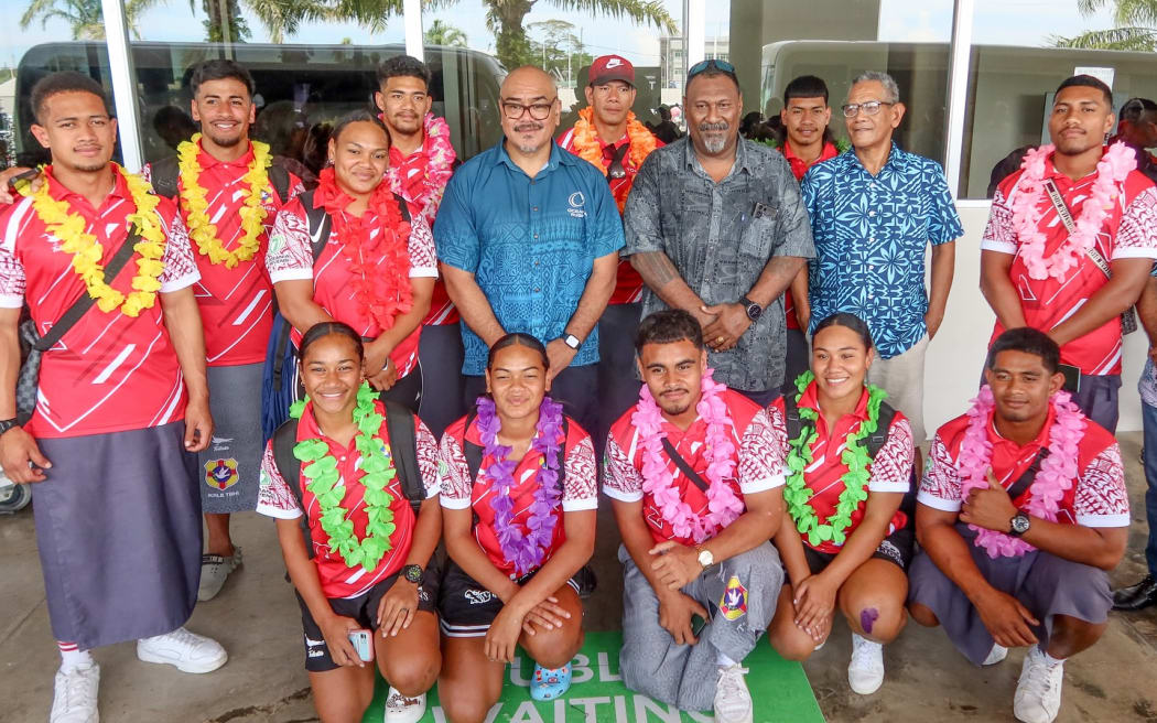 Tong 7s teams arrive in Honiara for the 2024 Oceania 7s tournament. 1 December 2024