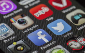 Social media apps on smartphone.
