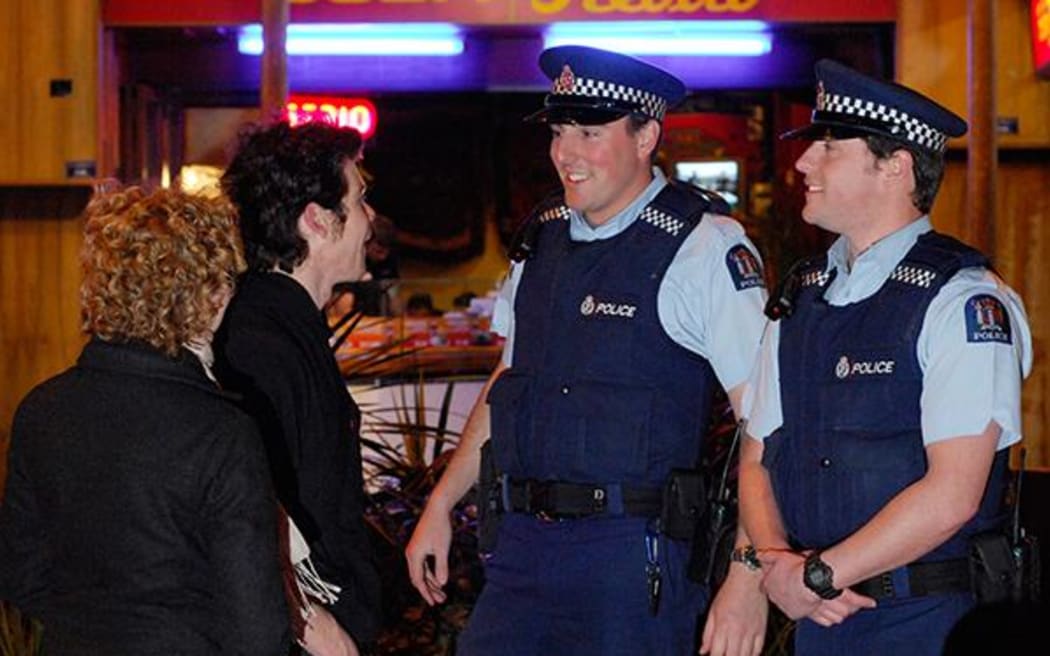 Police on patrol in Orientation Week.