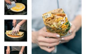 Mr Circle's chinese crêpe: chicken jianbing