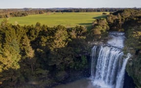 Part of the proposed development borders Kerikeri River and Rainbow Falls.