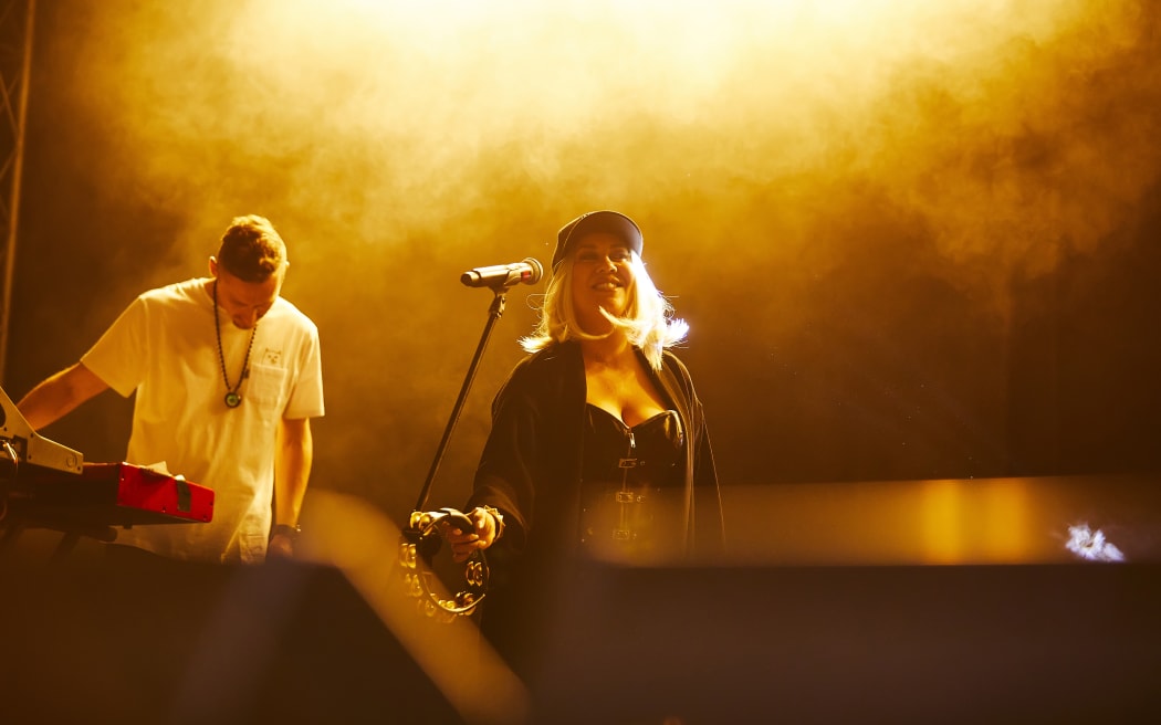 Kirsten Te Rito performing.