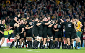 All Blacks celebrate RWC2015