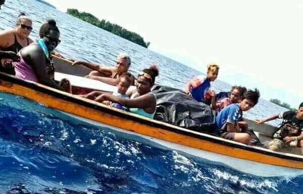 One of the boats that left Gizo for the Shortland Islands on New Year's Day.
