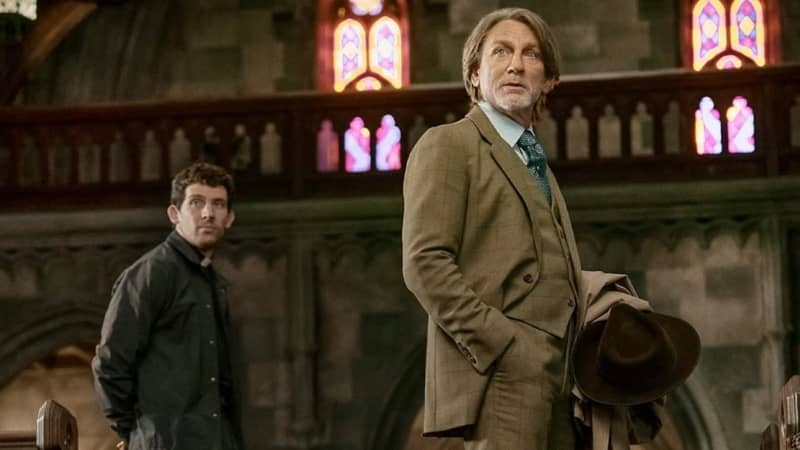 Daniel Craig and Josh O'Connor in Wake Up Dead Man.