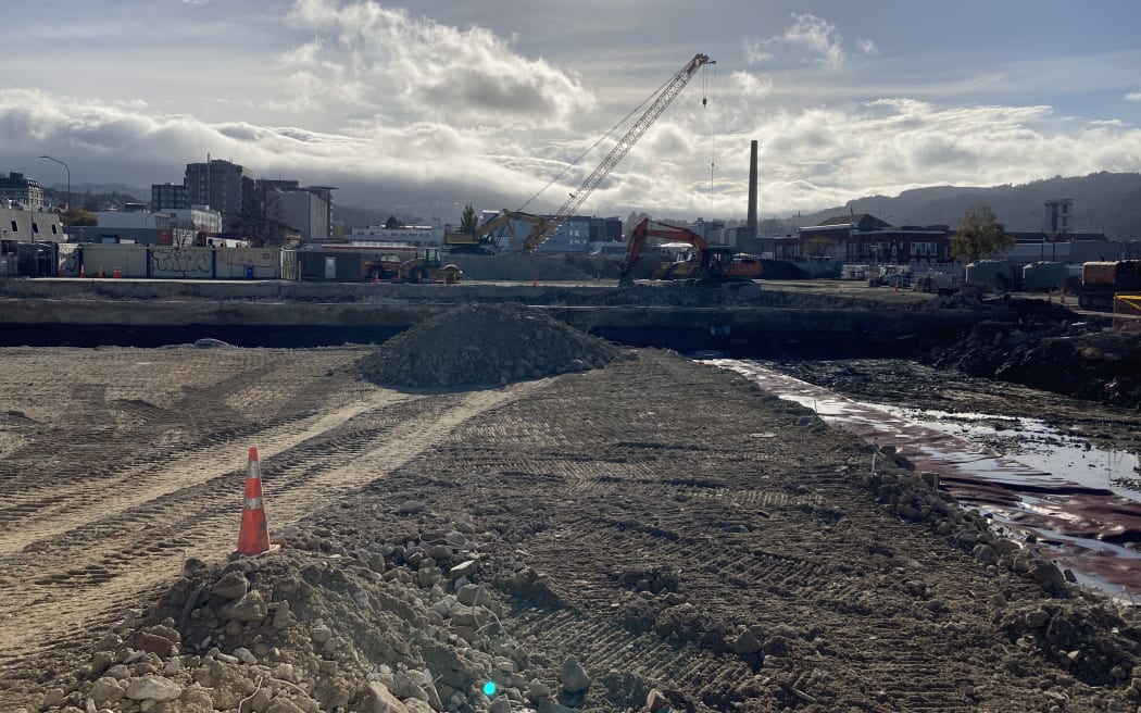 Work is underway on the new Dunedin Hospital inpatient building site.