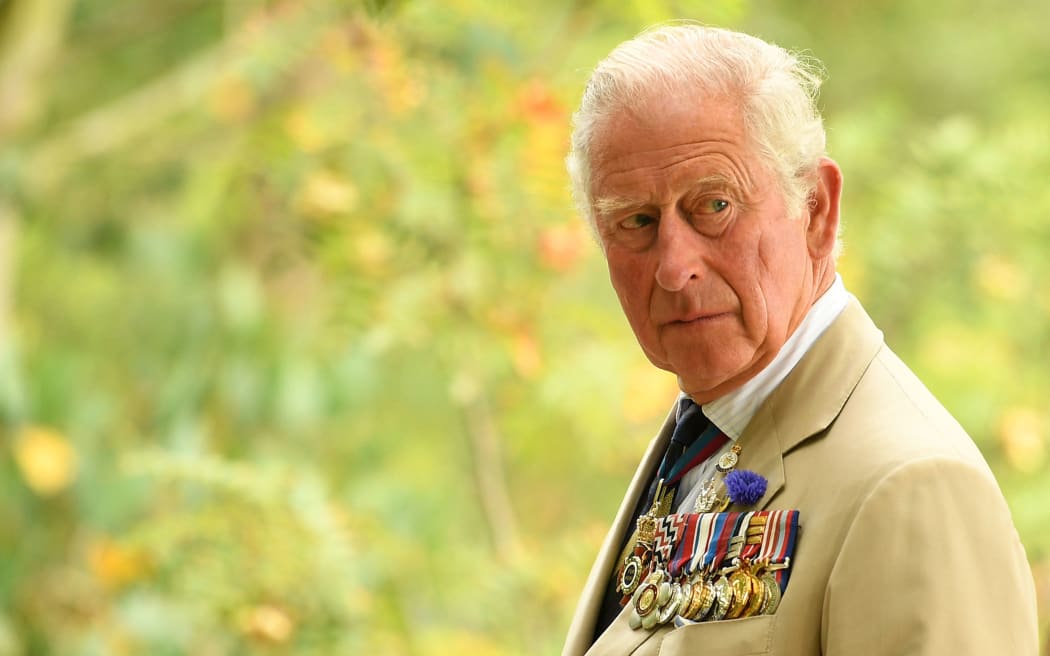 Britain's Prince Charles, Prince of Wales attends a national service of remembrance at the National Memorial Arboretum in Alrewas, central England in 2020.