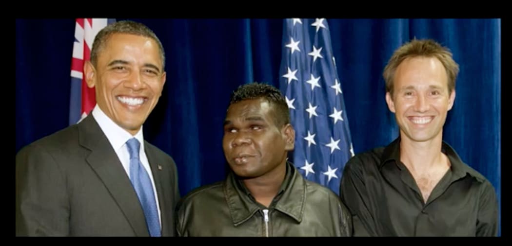 photo of President Obama, Gurrumul and Michael Hohnen