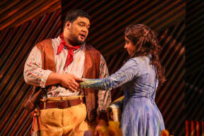 Pene Pati & Amina Edris in The Elixir of Love