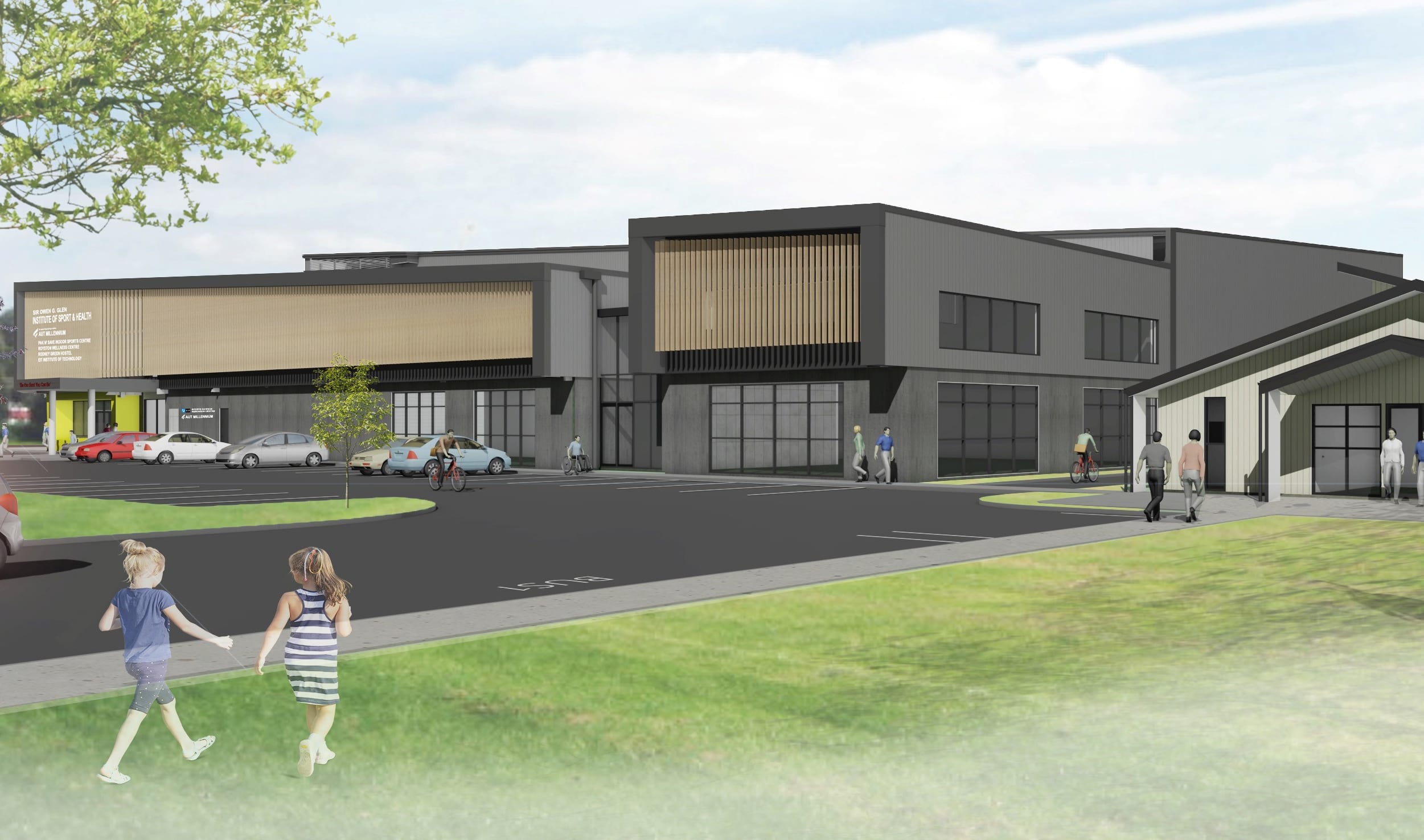 Artist impression of the proposed Hawke's Bay hostel to be built at the regional sports park.
