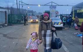 Sofia Koczmar at Polish border in Ukraine