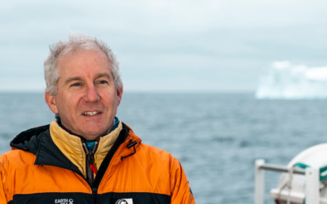 Dr Craig Stevens on board the research vessel Laura Bassi during the Ross Sea Antarctica voyage.