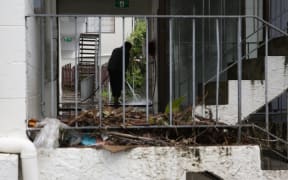 Damage to flats on Great North Rd