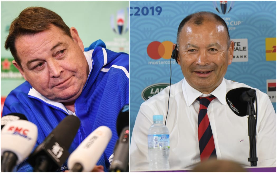 All Blacks coach Steve Hansen and England coach Eddie Jones.