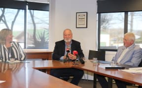 Central Hawke's Bay Mayor Alex Walker, Hawke's Bay Regional Council chair Rex Graham, and Wairoa Mayor Craig Little.