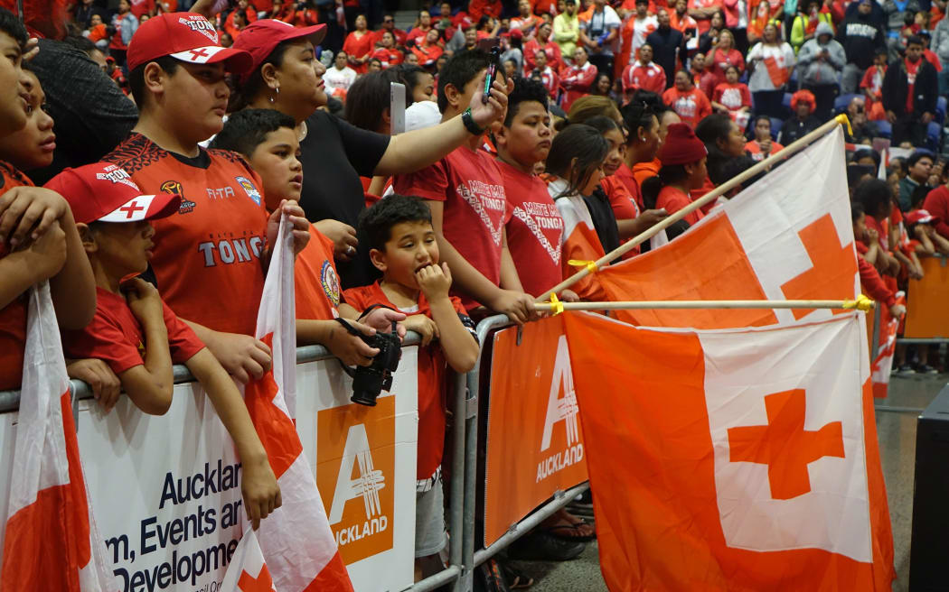 Fans packed out the Manukau Vodafone Events Centre to welcome Tonga's National Rugby League team 'Mate Ma'a Tonga' to New Zealand.