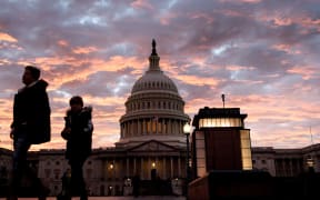 A view of Capitol Hill while voters across the United States participate in midterm elections.