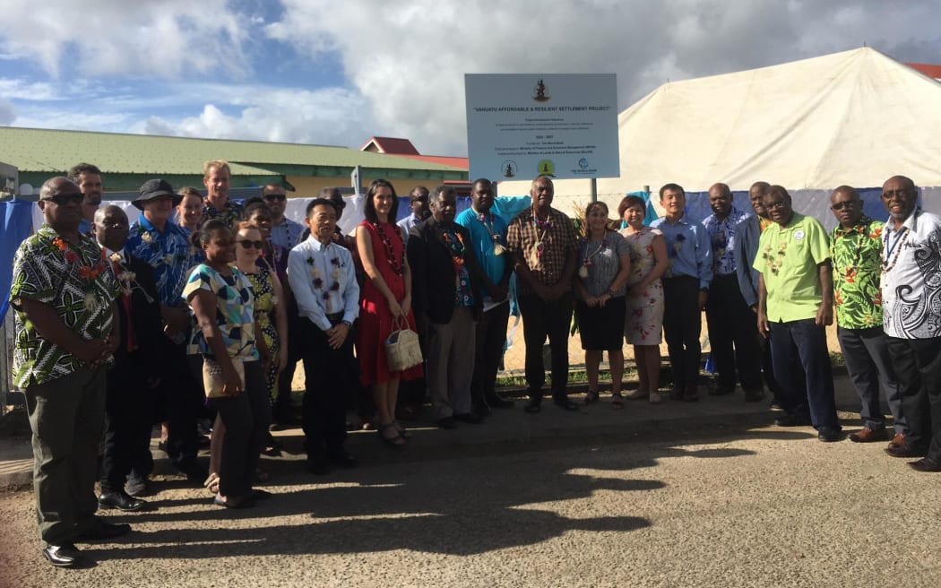 Vanuatu Government and World Bank officials at the launch of the Vanuatu Affordable and Resilient Settlement (VARS) Project.