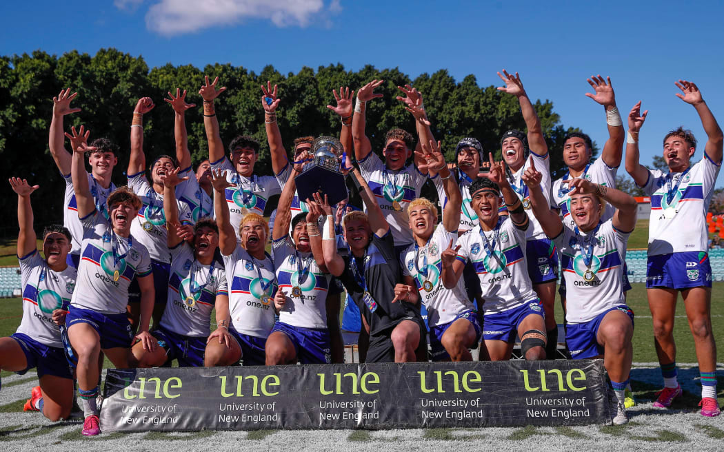 The Warriors win the Harold Mathews Cup. Warriors v Newcastle Knights. Harold Matthews Cup, Grand Final, 2025
