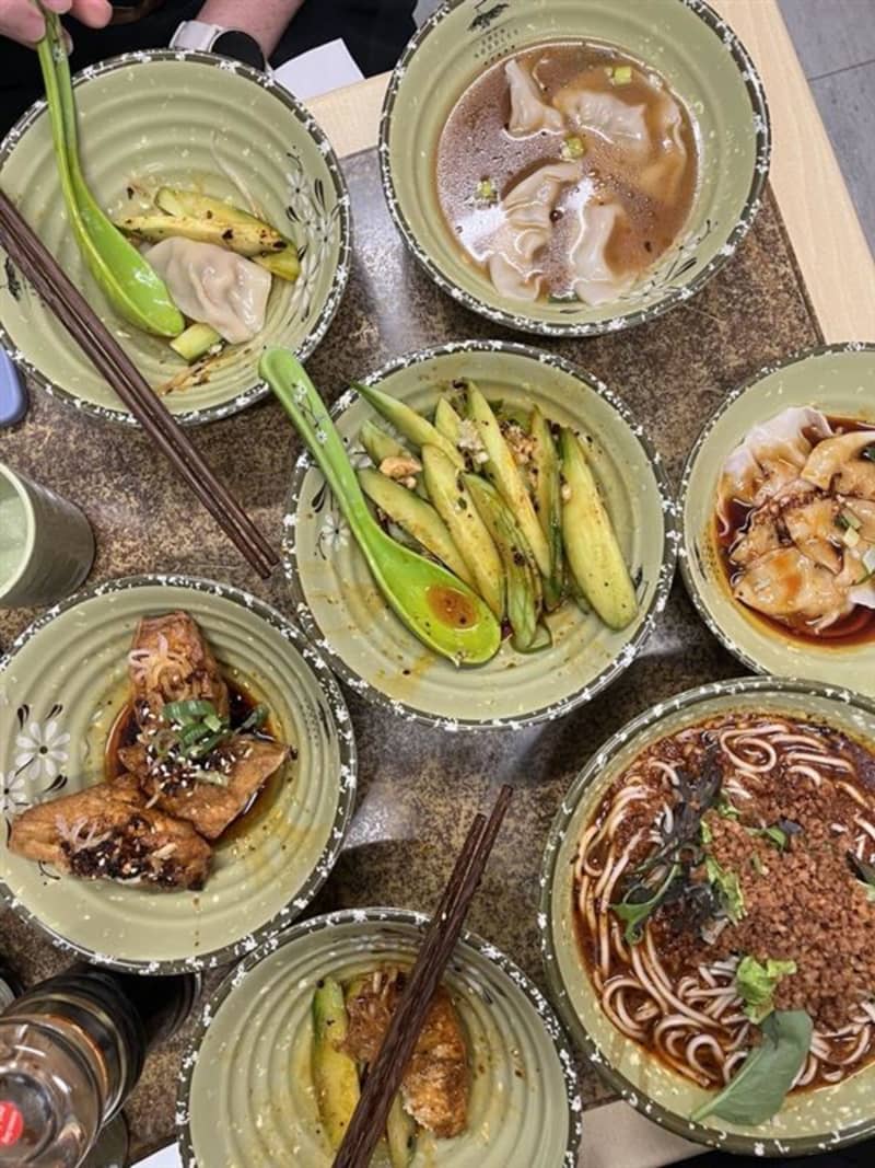 Plates of delicious food at Eden Noodles in Mt Eden.