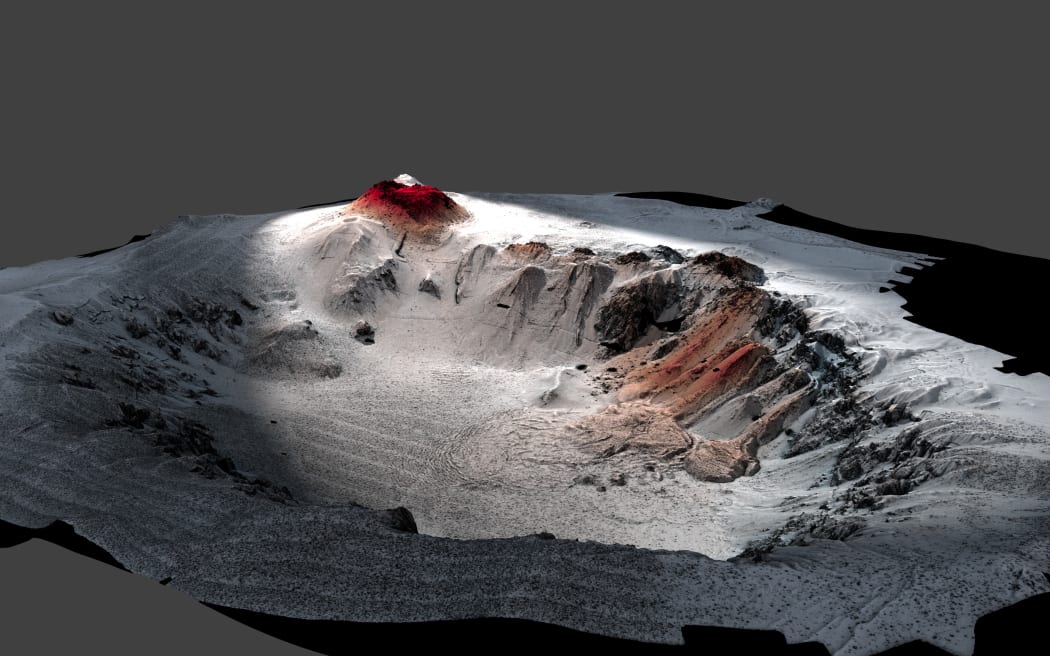 An artist's impression of the submarine volcano.