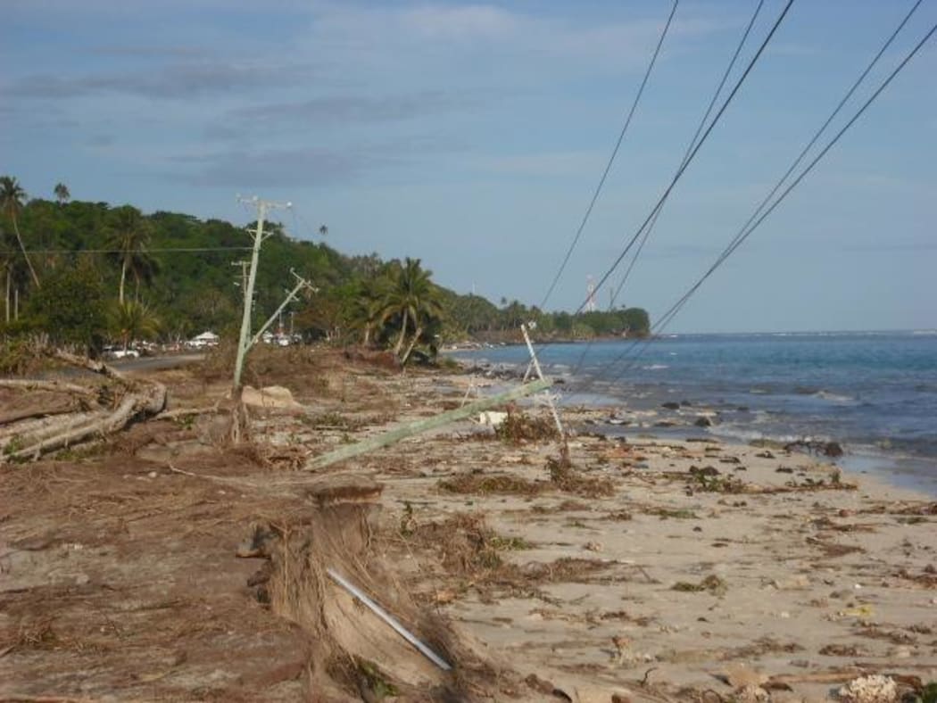 The scene in Samoa a year ago.