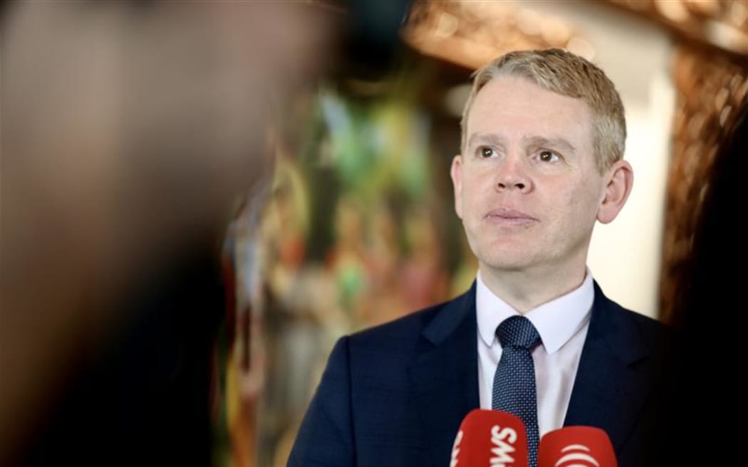 Labour leader Chris Hipkins speaking to media on 15 August, 2025.