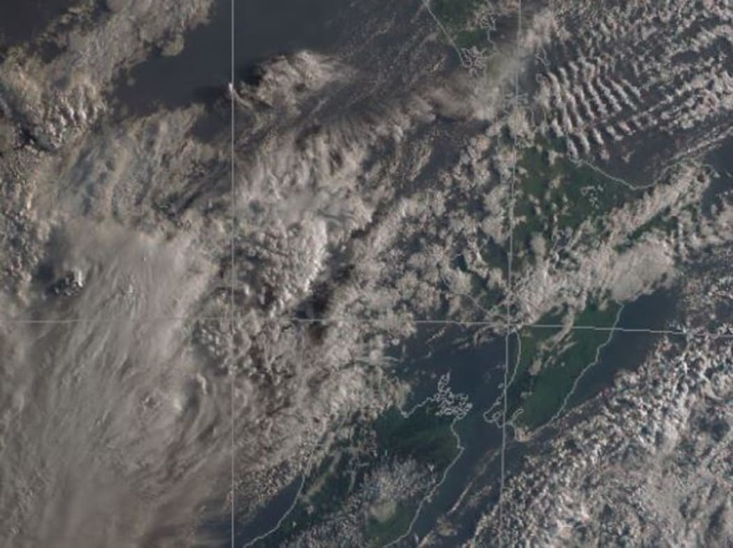 MetService said yesterday's front has departed to the east leaving NZ under a southwesterly flow.