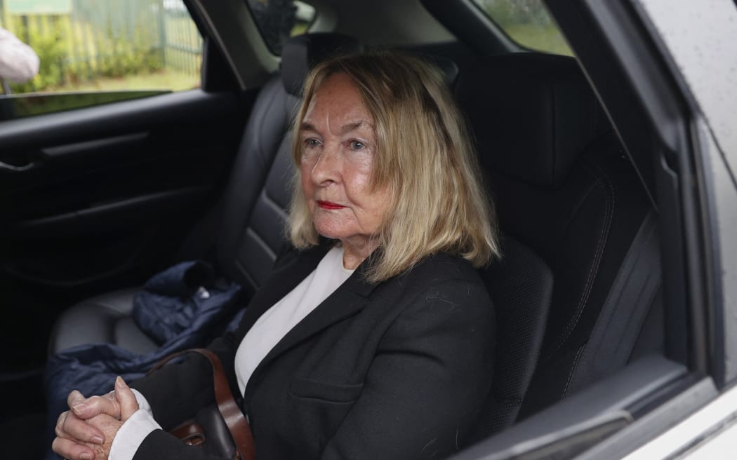 The mother of Reeva Steenkamp, June Steenkamp arrives at the Atteridgeville Correctional Centre in Pretoria on March 31, 2023. - South African Paralympic champion Oscar Pistorius is expected to attend a parole hearing on Friday that could see him released from prison early, a decade after he killed his girlfriend. 
A parole board is scheduled to convene at 10:00 am (0800 GMT) at the correctional facility where the now 36-year-old is being held on the outskirts of Pretoria. (Photo by Phill Magakoe / AFP)