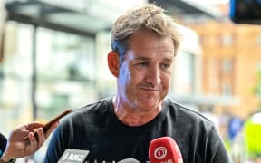NZ Rugby CEO Mark Robinson interviewed by media
