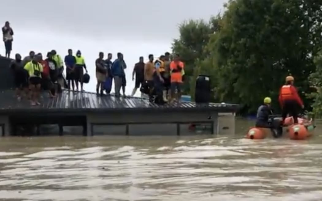 Surf lifesaving crews save stranded Hawke's Bay residents.