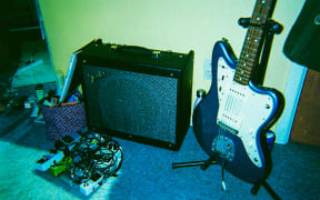 Vera Ellen's guitar and Fender amp.