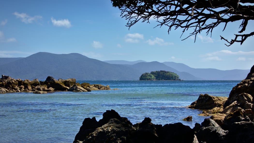 The view towards Tamihau Island from Ulva Island, off the coast of Stewart Island.
