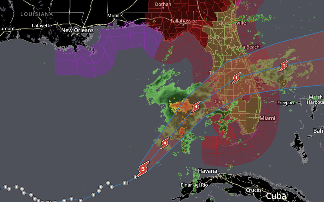 Hurricane Milton approaches Florida.