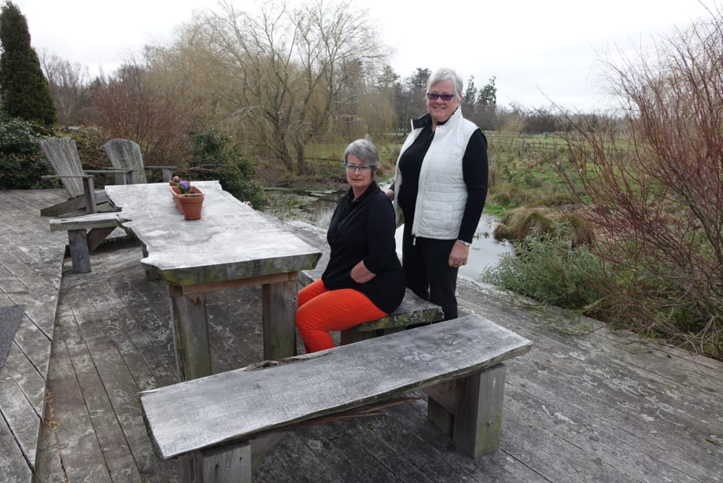 Carol Gurney and Olive Webb at their Hororata home.