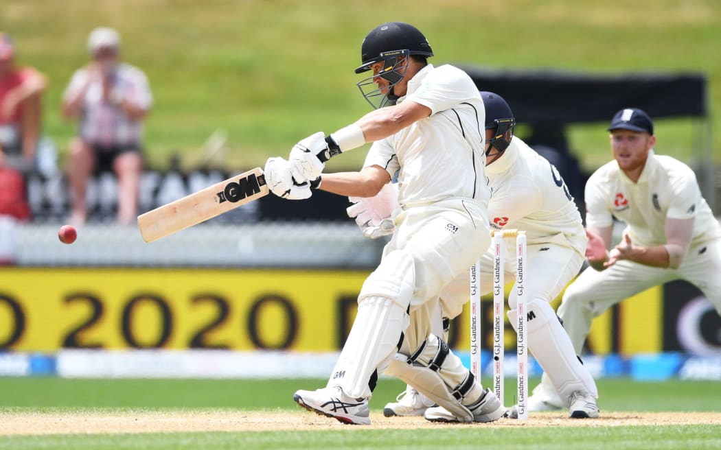 Black Caps batsman Ross Taylor batting against England in the second Test in Hamilton, December 2019.