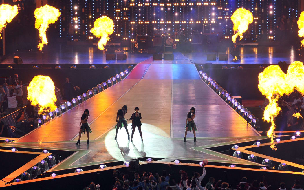Scottish singer Lulu performs during the closing ceremony of the 2014 Commonwealth Games.