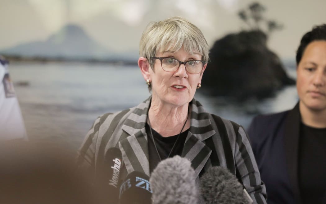 Whakatane mayor Judy Turner speaks to media. 10.12.19