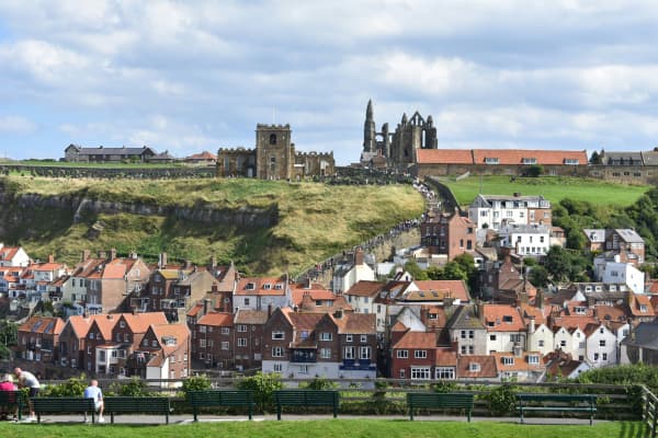 The English town of Whitby, including its old abby.