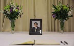 A condolence book has been set up at the Japanese Embassy in Wellington for ex-PM of Japan  Shinzo Abe