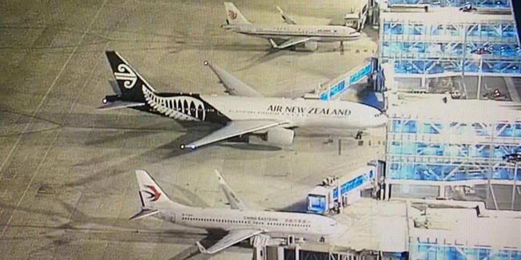Air New Zealand shared this image of the Boeing 777-200 for Flight NZ1942 on the ground in Wuhan.