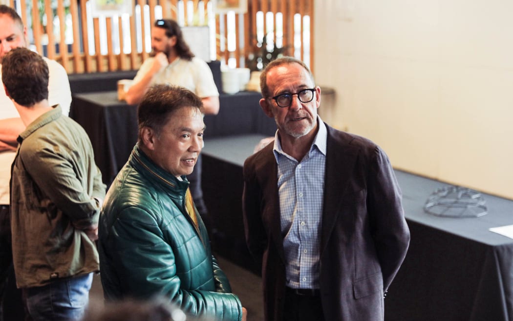 Andrew Little at the launch of his Wellington mayoralty campaign on 17 May, 2025.