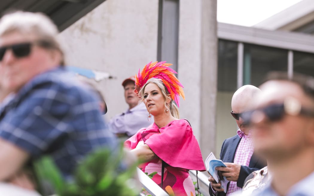 Crowds excited for New Zealand Trotting Cup at Addington Raceway in Christchurch.