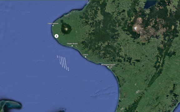 Visual simulations of the farm location of the wind farm off the coast of South Taranaki.