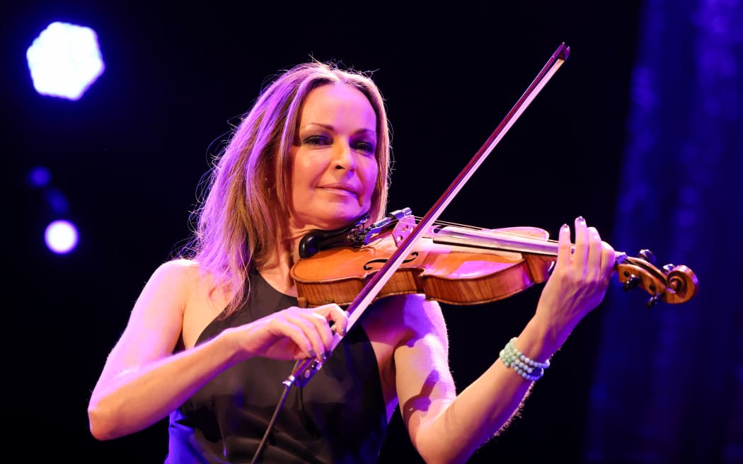 Sharon Corr of The Corrs performs at Spark Arena in Auckland.