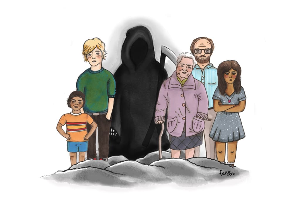 Illustration of death in the family