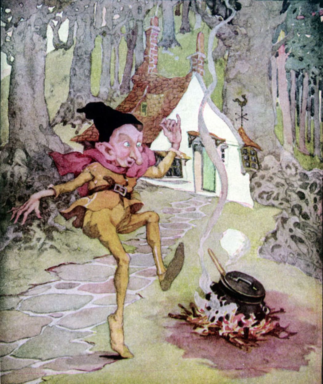 Old, Old Fairy Tales: "Rumplestiltskin" by Anne Anderson